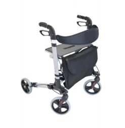 Trendmobil LR-X Rollator, Mit Stockhalter, Mit Rückengurt, Doppelt Faltbarer Leichtgewichtrollator, Reiserollator Mit Nur Nur 8,4kg, Bis 136kg