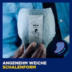 Die Neue TENA Men Active Fit Level 2 (20 Stück), HMV, Inkontinenz Männer Einlagen, Absorbierende Protektoren, Bei Mittelstarkem Harnverlust -Coloplast Verkaufsgeschäft Tena men active fit level 1 04 1
