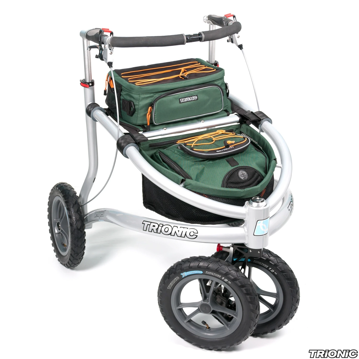Veloped Trek 14er L (Körpergröße 185-210cm Griffhöhe 84-104cm) Grün/schwarz/orange Rollator 3 Veloped Trek 14er L (Körpergröße 185-210cm Griffhöhe 84-104cm) Grün/schwarz/orange Rollator