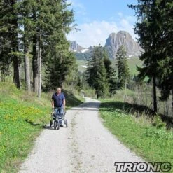 Veloped Trek 14er M (Körpergröße 155-194cm Griffhöhe 77-97cm) Grün/schwarz/orange Rollator -Coloplast Verkaufsgeschäft Trionic Trek 12er M1 7