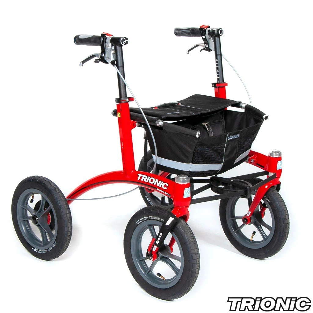 Trionic Rollator Walker 12er Rot (Körpergröße 142-172cm ; Griffhöhe 71-86cm) 3 Trionic Rollator Walker 12er Rot (Körpergröße 142-172cm ; Griffhöhe 71-86cm)