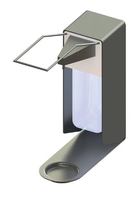 Tropfschale Für Wandspender 500ml, Edelstahl, Mit Sinterdruckschale Tropfenfänger, VA-Winkel 4 Tropfschale Für Wandspender 500ml, Edelstahl, Mit Sinterdruckschale Tropfenfänger, VA-Winkel – Bild 2