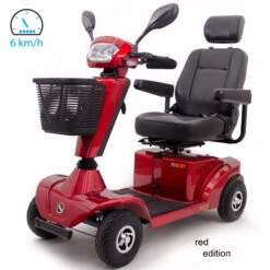Sterling S400 6 Km/h, Rot, Elektromobil Bis 136kg Belastbar, Das Schöne Seniorenmobil