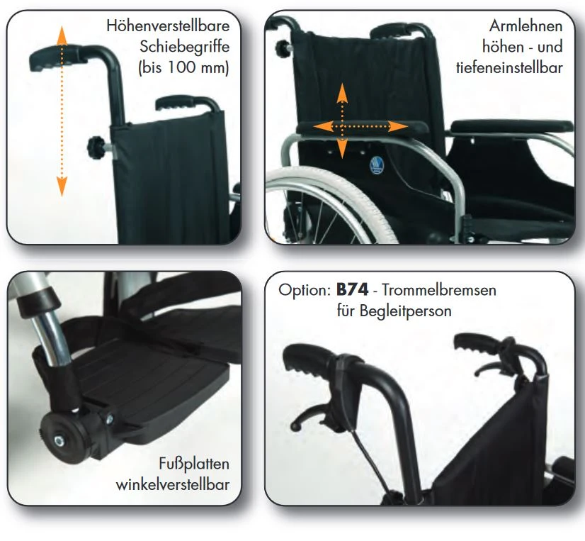 Vermeiren D200 Leichtgewicht-Rollstuhl, Umfangreiche Serienausstattung, Faltbar, Bis 130 Kg Belastbar 7 Vermeiren D200 Leichtgewicht-Rollstuhl, Umfangreiche Serienausstattung, Faltbar, Bis 130 Kg Belastbar – Bild 5