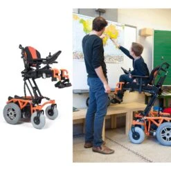 Kinder Elektro-Rollstuhl Springer Mit Hubsitzfunktion, Sitzbreite 26-38cm, Elektrisches Sitzliftsystem (30 Cm) Und Elektrisch Verstellbare Sitzneigung