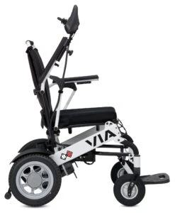 Bischoff+Bischoff VIA, Der Faltbare Elektrorollstuhl, 6 Km/h, Bis 120 Kg -Coloplast Verkaufsgeschäft Via rechts armlehne hoch