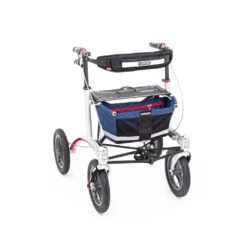 Trionic Rollator Walker 12er, Outdoor Rollator, Blau/schwarz/rot
