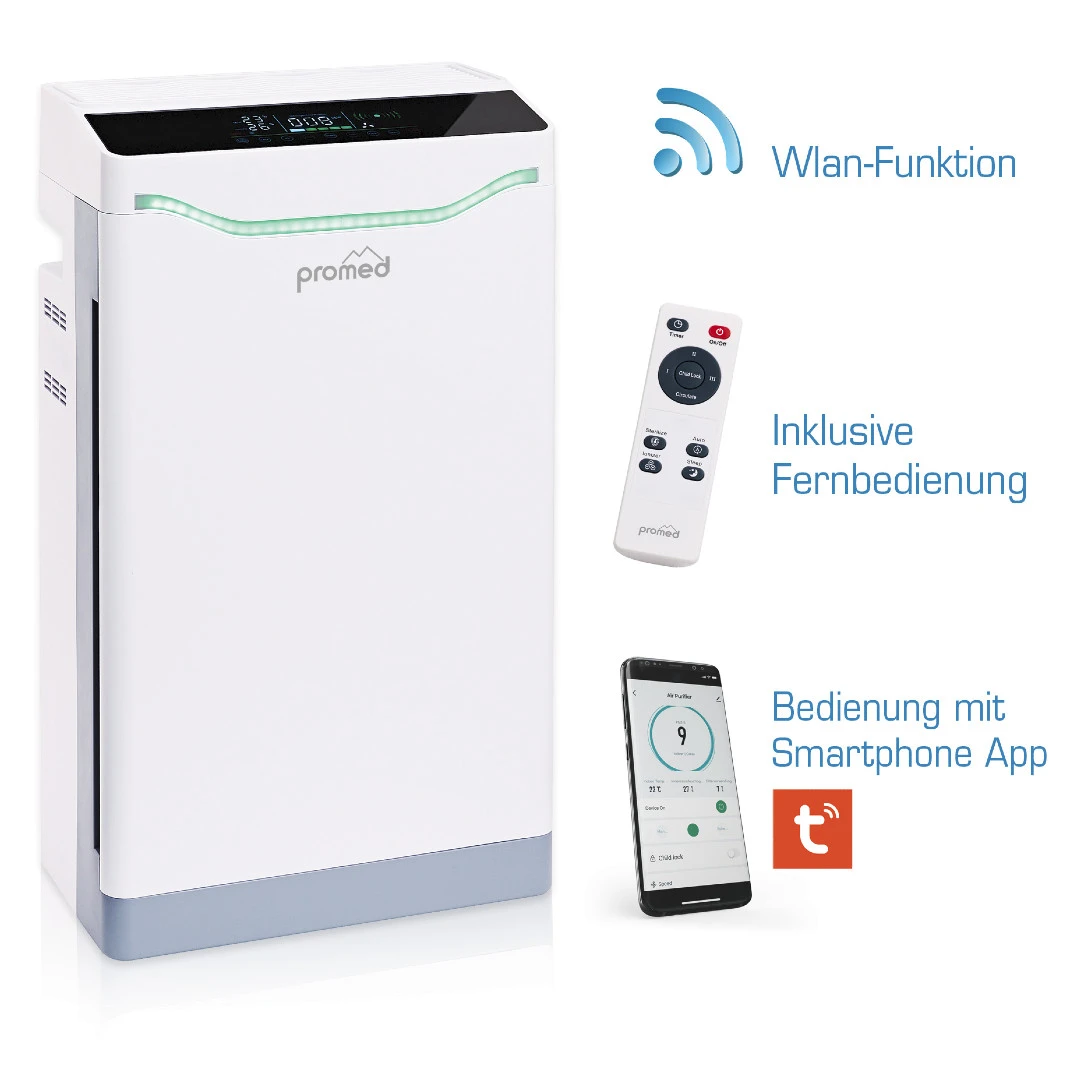 Promed AC-4000 Luftreiniger, Besonders Leise, HEPA13-Kombifilter 99,95% Filterung, Für Räume Bis Zu 70m², UV-Desinfektion, Effektiv Gegen Viren & Bakterien (neue Modell Ab 11.2021) 5 Promed AC-4000 Luftreiniger, Besonders Leise, HEPA13-Kombifilter 99,95% Filterung, Für Räume Bis Zu 70m², UV-Desinfektion, Effektiv Gegen Viren & Bakterien (neue Modell Ab 11.2021) – Bild 3