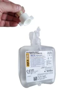 20x Sterilwasser Aquapak 340ml Im Geschlossenen System, Inkl. O2-Adapter Zum Anschluss An Sauerstoffgeräte, Steriles Wasser Zur Inhalation In Der Sauerstofftherapie, Unser Respiflo Nachfolgeprodukt -Coloplast Verkaufsgeschäft aquapak 340 adapt hand