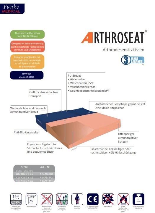 Arthroseat© - Das Ergonomische Arthrodesensitzkissen Für Schmerzfreies Sitzen Von Funke Medical 4 Arthroseat© - Das Ergonomische Arthrodesensitzkissen Für Schmerzfreies Sitzen Von Funke Medical – Bild 2