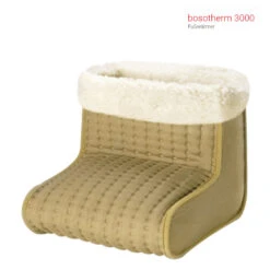 Bosotherm Fußwärmer 3000 Ideal Bei Kalten Füßen, Herausnehmbares Teddy-Innenfutter, Waschbar, 2-Stufen-Schalter, Strapazierfähiges Obermaterial, 100 Watt