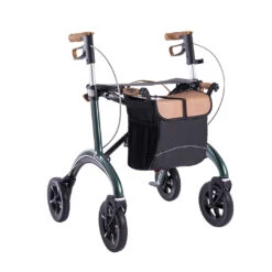 Saljol Carbon Rollator CR62, British Racing Green, Super Leichtgewicht, Neues Design, Nur 5,8kg Gewicht, Belastbar Bis 150kg