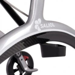Saljol Carbon Rollator CR62, Star Silver, Super Leichtgewicht, Neues Design, Nur 5,8kg Gewicht, Belastbar Bis 150kg -Coloplast Verkaufsgeschäft carbon rollator silver 03