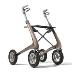 ByACRE Rollator Carbon Overland Metallic-bronze, All-Terrain-Rollator (Outdoor + Indoor) Mit Luftreifen Und Federung, Nur 6,7kg, Bis 150kg, Neue Version Ab Ende April 2023, Inkl. Tasche