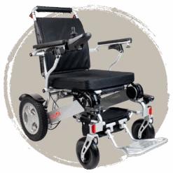 Ergoflix LX+, Elektrischer, Faltbarer Rollstuhl (LX-plus) Ergoflix XL Bis 160kg, SB 53, Mit Großen 12.5"-Rädern, Inkl. Sitzkissen 10cm, Inkl. 2x Akku, Lichtanlage -Coloplast Verkaufsgeschäft ergoflix LX bubble