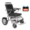 Ergoflix D, Elektrischer, Faltbarer Rollstuhl (D) Ergoflix Dura, Bis 140kg, SB 51, Mit Großen 12"-Rädern, Inkl. Sitzkissen 10cm, Inkl. 4x Akku (Reichweite Bis Zu 44km)