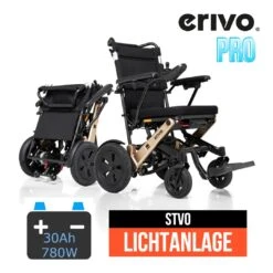 Erivo Pro R11 Leichter Und Faltbarer Elektrorollstuhl, HMV, Mit 35 Km Reichweite Und Lichtanlage Nach STVGO, Der Neue Alber Travel Elektrorollstuhl