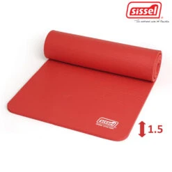 Sissel Gymnastikmatte 1.5 Cm, Rot, Die Optimale Trainingsunterlage, Trainingsmatte Für Fitness, Optimale Dämpfungseigenschaften, Sissel Gym Mat Premium 180x60cm,