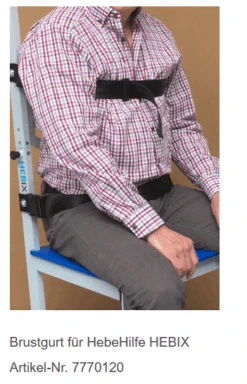 HEBIX Mobil, Der Notfallstuhl Zum Aufrichten, Gewicht Nur 10,5 Kg, Bis 100kg Patientengewicht, Die Praktische Mobile Hebehilfe -Coloplast Verkaufsgeschäft hebix gurt
