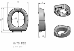 HYTO MED + HYTO SAN, Toilettensitzerhöhung 12cm Und Toilettensitz Mit Deckel (Kombi Angebot) -Coloplast Verkaufsgeschäft hyto med TD