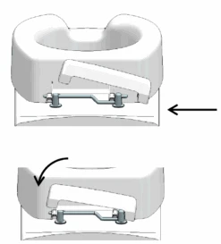 HYTO MED + HYTO SAN, Toilettensitzerhöhung 12cm Und Toilettensitz Mit Deckel (Kombi Angebot) -Coloplast Verkaufsgeschäft hyto med montage 02