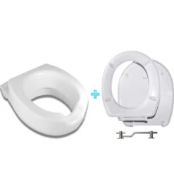 HYTO MED + HYTO SAN, Toilettensitzerhöhung 12cm Und Toilettensitz Mit Deckel (Kombi Angebot)
