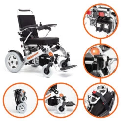 Elektro-Rollstuhl Immer-mobil 140 HMV, 6 Km/h, Faltbar, Leicht, Robust + Alltagstauglich, Inkl. Zwei Akkus Li-Ion Cell Für Mehr Reichweite, Vollgummireifen Pannensicher, Bis 140kg -Coloplast Verkaufsgeschäft immer mobil 140 01 1