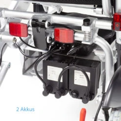 MIETEN = Elektro-Rollstuhl Immer-mobil 140 HMV, 6 Km/h, Faltbar, Leicht, Robust + Alltagstauglich, Inkl. Zwei Akkus Li-Ion Cell Für Mehr Reichweite, Vollgummireifen Pannensicher, Bis 140kg -Coloplast Verkaufsgeschäft immer mobil 140 07