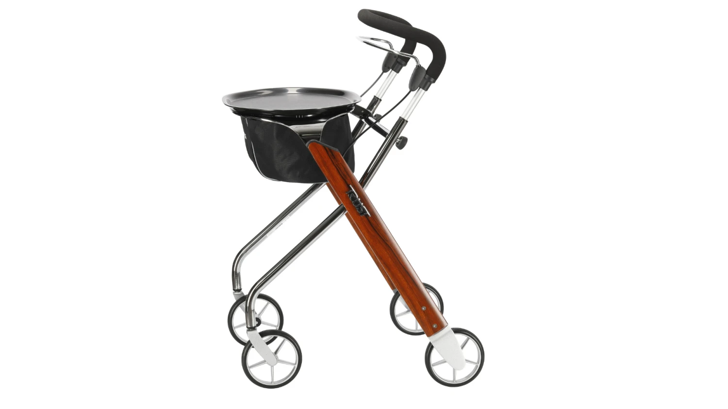 Rollator Let's Dream, Wohnraumgehwagen, Holzdekor, Nur 55 Cm Breit, Nur 6.5kg, Durchgängiger Hand- Und Bremsgriff, Tablett/Servierwagenfunktion 7 Rollator Let's Dream, Wohnraumgehwagen, Holzdekor, Nur 55 Cm Breit, Nur 6.5kg, Durchgängiger Hand- Und Bremsgriff, Tablett/Servierwagenfunktion – Bild 5