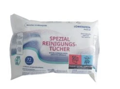 5 X Löwenstein Spezial-Reinigungstücher Neutral (ohne Duftstoffe), Neu Im Flow Pack á 72 Stück, 14x19cm, Nachfolgeprodukt Der CPAP-Reinigungstücher-Dose -Coloplast Verkaufsgeschäft loe 05 1