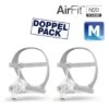 2 X Resmed AirFit N20 Classic Gr. M, CPAP Nasenmaske, InfinitySeal™ Maskenkissen, Flexible Stirnstütze Und Weiches Kopfband (Nachfolger Der Ultra Mirage II ) -Coloplast Verkaufsgeschäft n20 classic m duo