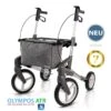 TOPRO Olympos ATR Rollator, S (Benutzergröße140–170 Cm), Silber, Mit Offroad-Räder, Der Outdoor Rollator, Faltbar, Leichtgewicht, Bis 150kg -Coloplast Verkaufsgeschäft olympos atr small