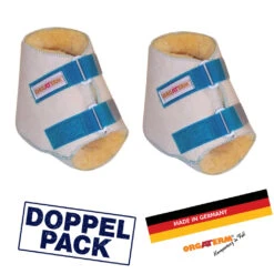 Fersenpolster Lammfell Orgaterm (Paar) Fersenschoner Medizinisches Echtfell, Hautfreundlich, Antibakteriell, Feuchtigkeitsregulierend, Schmutzabweisend (2 Stück)