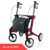 TOPRO Pegasus M, Weinrot, Carbon-Rollator, Nur 6.1kg, Benutzergröße 150–200cm, Bis 130kg, Inkl. 7 Jahre Garantie