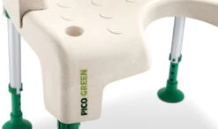 (AV) Aquatec Pico Green Duschstuhl Komplett, Duschhocker Mit Rücken- Und Armlehnen, Mit Holzanteil Und Natürlich Anti­bakterieller Wirkung, Sicher Und Um­welt­freund­lich Duschen Mit Picogreen -Coloplast Verkaufsgeschäft pico green 06