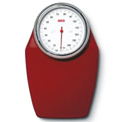 Seca 760 Flachwaage, Farbe Weinrot, Bis 150kg, Mechanische Personenwaage