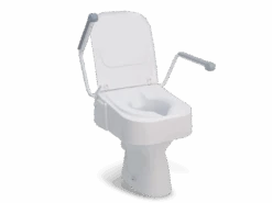 Toilettensitzerhöhung TSE 150, Mit Armlehnen, Hygieneaussparungen Und Integrierte Brille (AV)