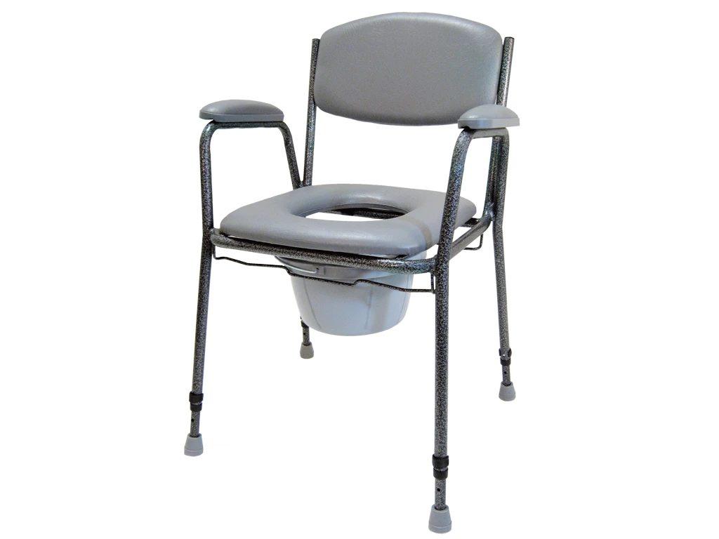 Toilettenstuhl TS 130 Feststehend (ohne Räder), Höhenverstellbar, Inkl. Eimer, Inkl. Sitzpolster, Bis 130kg 3 Toilettenstuhl TS 130 Feststehend (ohne Räder), Höhenverstellbar, Inkl. Eimer, Inkl. Sitzpolster, Bis 130kg