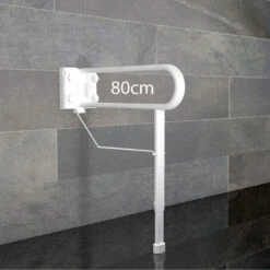 Delficare Variopresa Schwenkstützgriff, HMV, Ohne Bohren! 80cm Stützklappgriff, Haltegriff Mit Klebeadaptern Zur Wandmontage, Bis 130kg