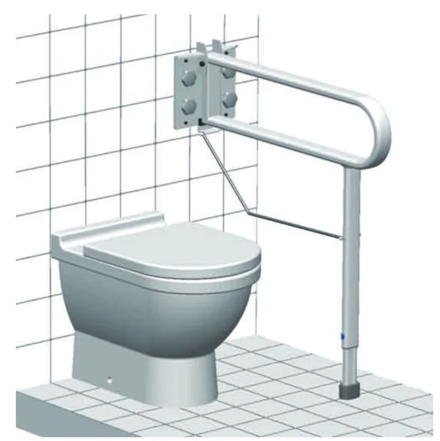 Delficare Variopresa Schwenkstützgriff, HMV, Ohne Bohren! 80cm Stützklappgriff, Haltegriff Mit Klebeadaptern Zur Wandmontage, Bis 130kg 6 Delficare Variopresa Schwenkstützgriff, HMV, Ohne Bohren! 80cm Stützklappgriff, Haltegriff Mit Klebeadaptern Zur Wandmontage, Bis 130kg – Bild 4